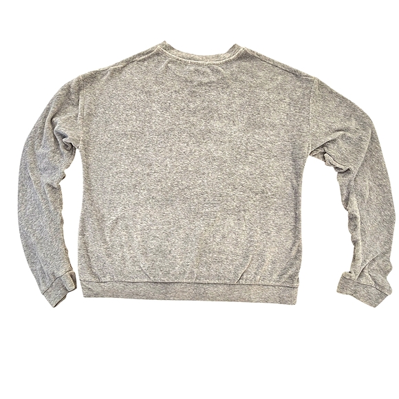 PULL & BEAR Women's Heather Gray Soft, Stretchy Velour Sweatshirt Size M - Picture 4 of 13